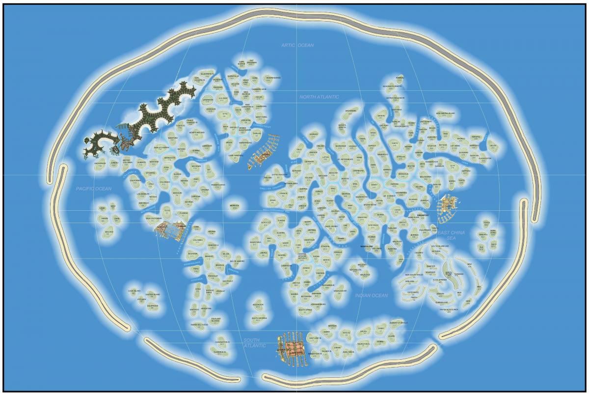 карта світу острів Дубай