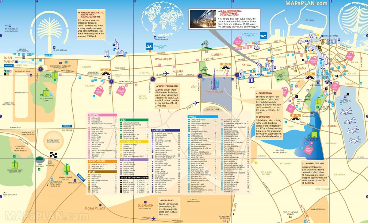 карта Дубайські базари