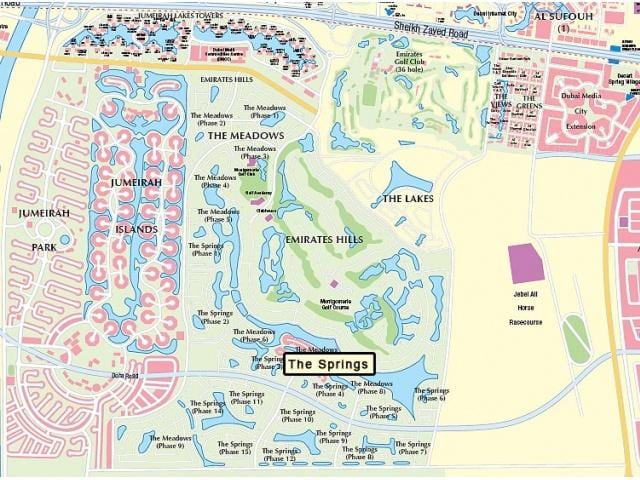 карта Дубая луки