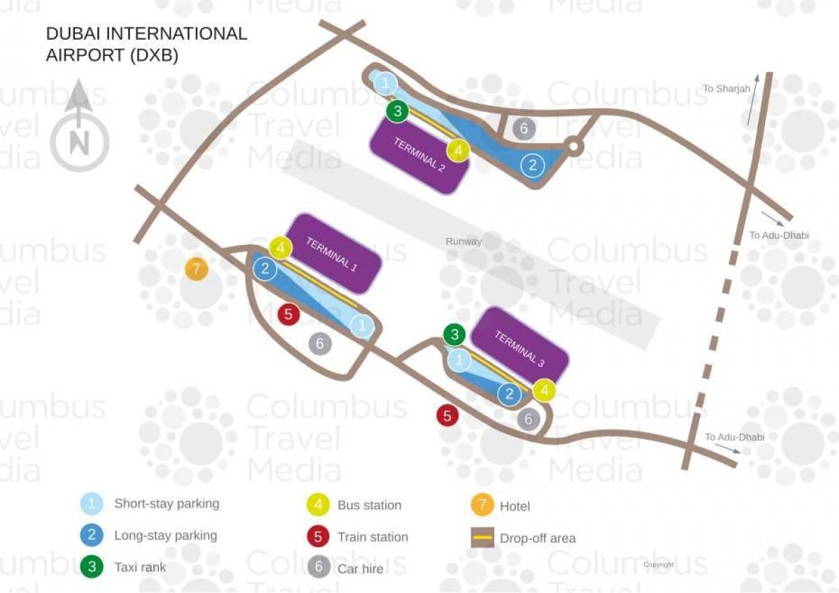 карта аеропорту Дубаї
