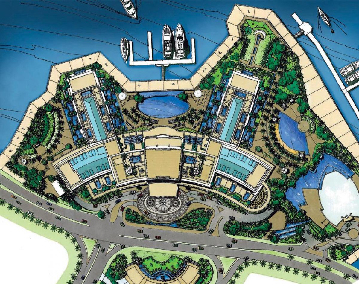 карта готелю Palazzo Versace в Дубаї