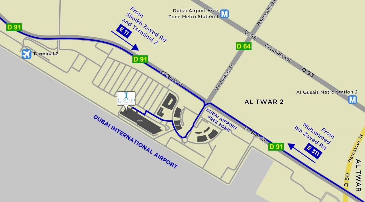 карта вільна зона аеропорту Дубай