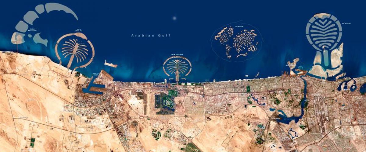 супутникова карта Дубая