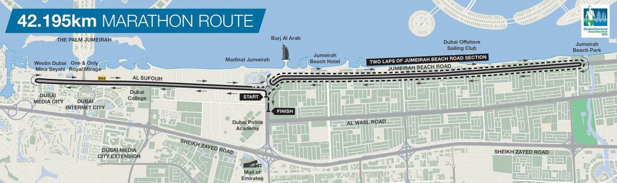 карта Дубайському марафоні