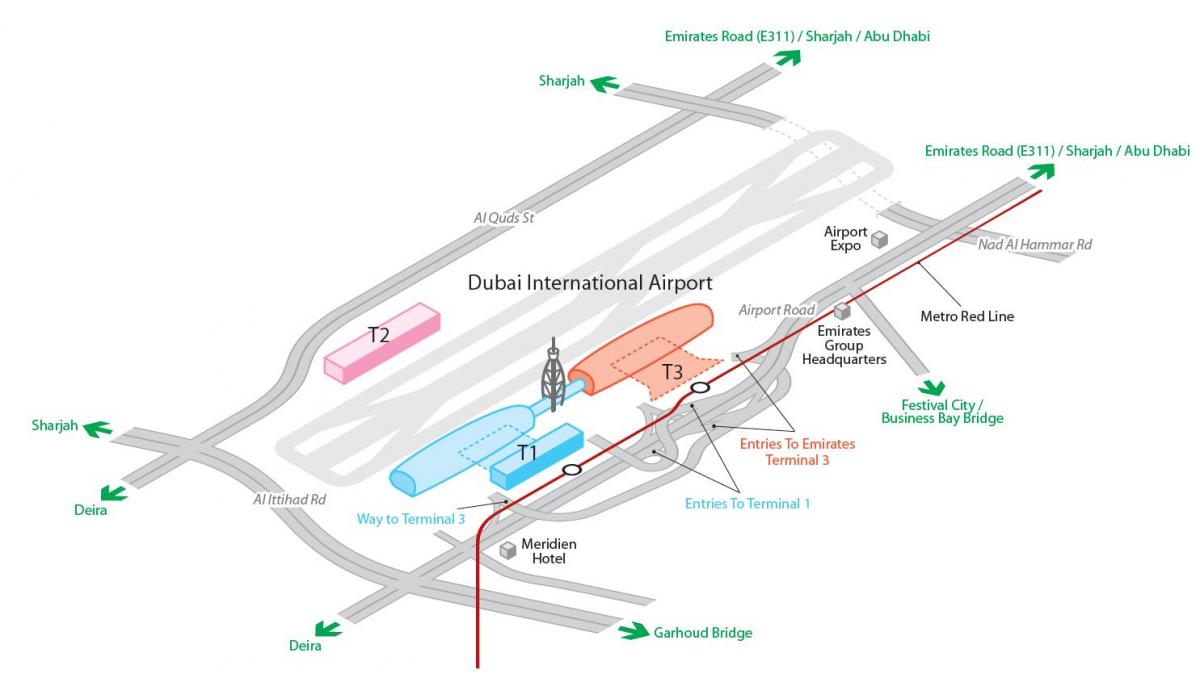 аеропорт Дубая карті