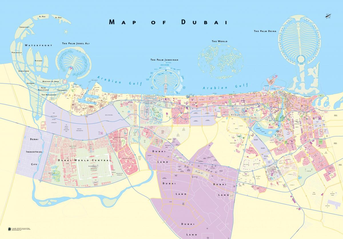 карта міста Дубай