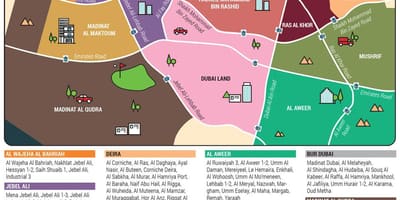 Карта районів Дубаї