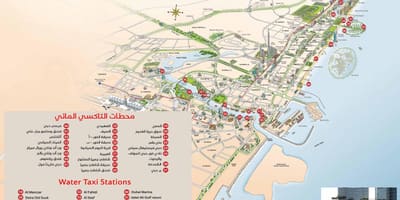 Дубай водних маршрутних таксі карта