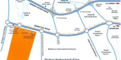 Карта Дубая промисловий місто