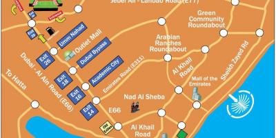 Регбі Дубай розташування карті