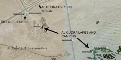 Аль Кудра озеро розташування карті