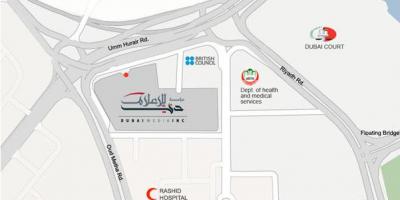 Рашид госпіталь Дубаї розташування на карті